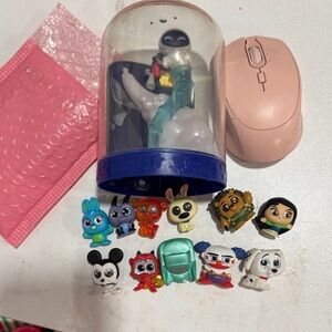 Assorted Cute Mini Figures Lot with Dome Display